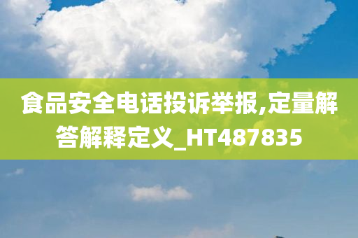 食品安全电话投诉举报,定量解答解释定义_HT487835