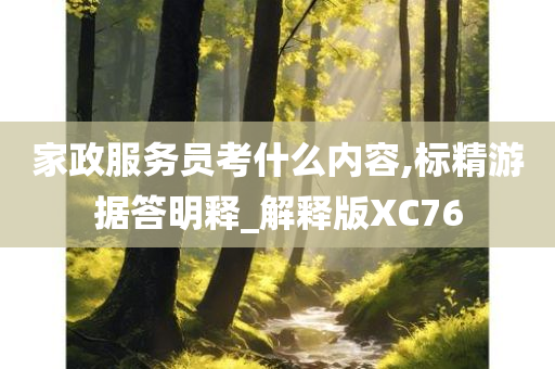 家政服务员考什么内容,标精游据答明释_解释版XC76