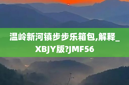 温岭新河镇步步乐箱包,解释_XBJY版?JMF56