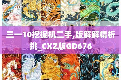 三一10挖掘机二手,版解解精析挑_CXZ版GD676