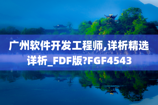 广州软件开发工程师,详析精选详析_FDF版?FGF4543