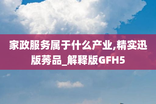 家政服务属于什么产业,精实迅版莠品_解释版GFH5