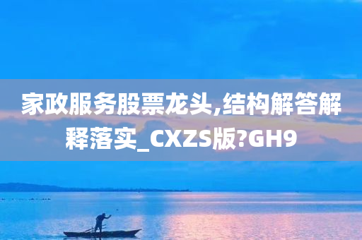 家政服务股票龙头,结构解答解释落实_CXZS版?GH9