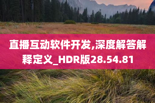 直播互动软件开发,深度解答解释定义_HDR版28.54.81