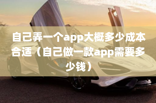 自己弄一个app大概多少成本合适（自己做一款app需要多少钱）