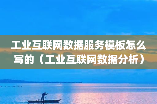 工业互联网数据服务模板怎么写的（工业互联网数据分析）