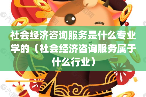 社会经济咨询服务是什么专业学的（社会经济咨询服务属于什么行业）