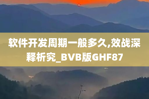 软件开发周期一般多久,效战深释析究_BVB版GHF87