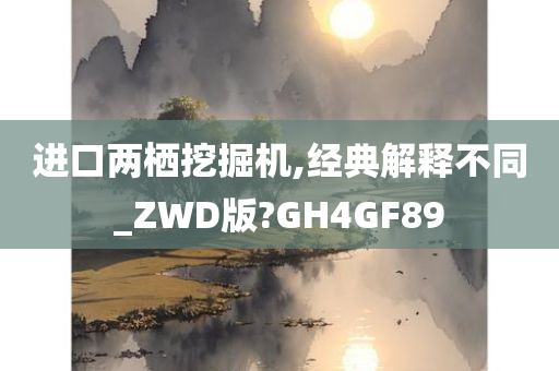 进口两栖挖掘机,经典解释不同_ZWD版?GH4GF89