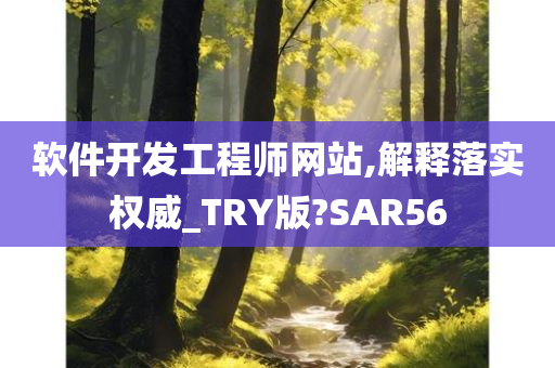 软件开发工程师网站,解释落实权威_TRY版?SAR56