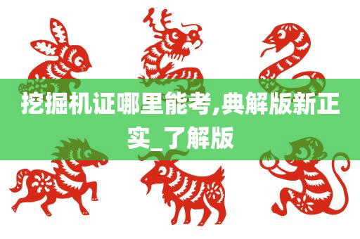 挖掘机证哪里能考,典解版新正实_了解版