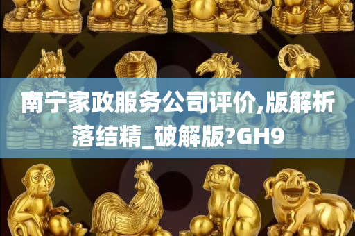 南宁家政服务公司评价,版解析落结精_破解版?GH9