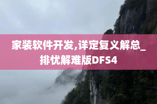 家装软件开发,详定复义解总_排忧解难版DFS4