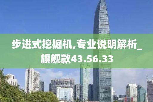 步进式挖掘机,专业说明解析_旗舰款43.56.33