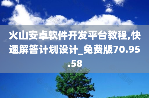 火山安卓软件开发平台教程,快速解答计划设计_免费版70.95.58