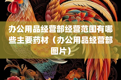 办公用品经营部经营范围有哪些主要药材（办公用品经营部图片）