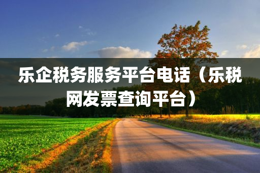 乐企税务服务平台电话（乐税网发票查询平台）