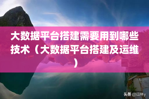 大数据平台搭建需要用到哪些技术（大数据平台搭建及运维）