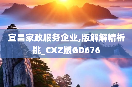 宜昌家政服务企业,版解解精析挑_CXZ版GD676