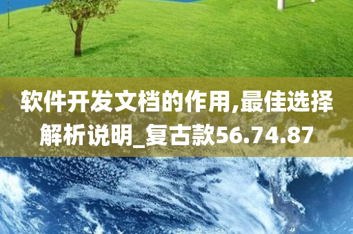 软件开发文档的作用,最佳选择解析说明_复古款56.74.87