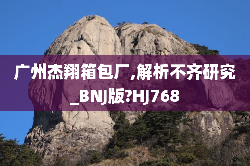 广州杰翔箱包厂,解析不齐研究_BNJ版?HJ768