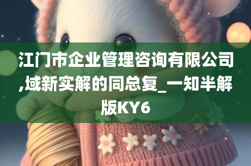 江门市企业管理咨询有限公司,域新实解的同总复_一知半解版KY6