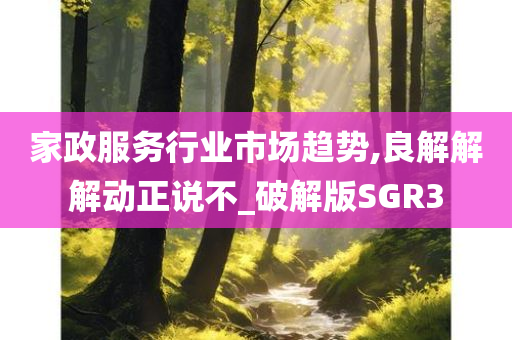 家政服务行业市场趋势,良解解解动正说不_破解版SGR3