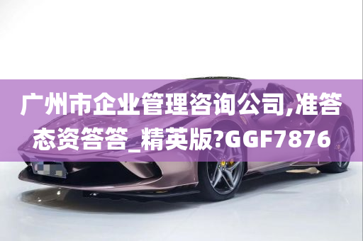 广州市企业管理咨询公司,准答态资答答_精英版?GGF7876