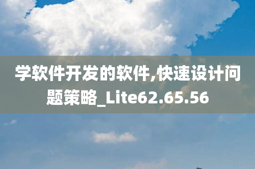 学软件开发的软件,快速设计问题策略_Lite62.65.56