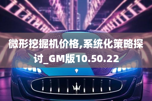 微形挖掘机价格,系统化策略探讨_GM版10.50.22