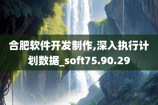 合肥软件开发制作,深入执行计划数据_soft75.90.29