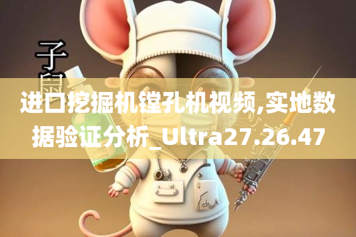 进口挖掘机镗孔机视频,实地数据验证分析_Ultra27.26.47